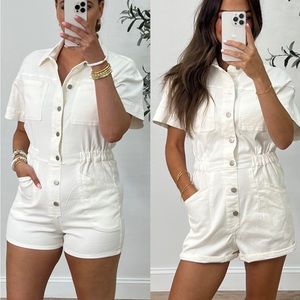 Shop talulah cannon denim romper white S